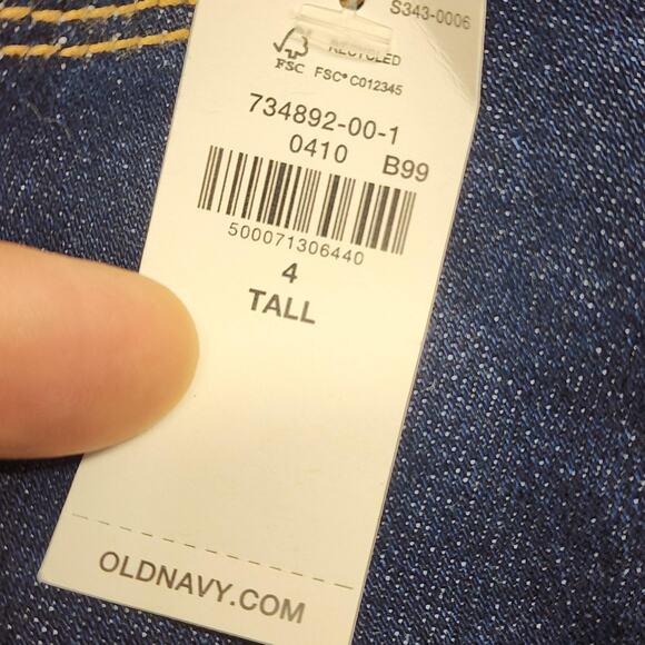 Old Navy Jeans Womens 4 Tall Blue Mid Rise Wow Boot Cut Stretch Denim Classic - Picture 4 of 9